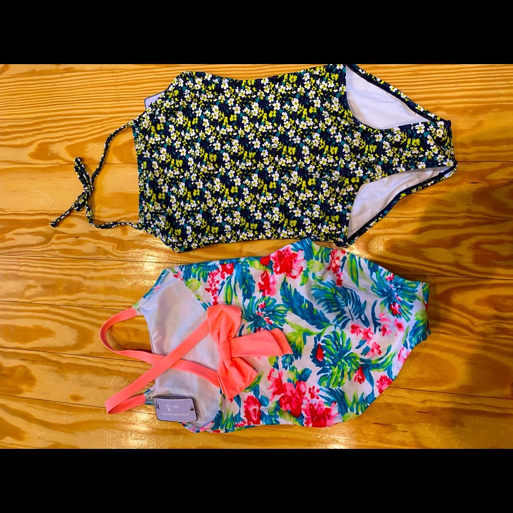 TWO One Pieces: Girls 7/8 Swimsuits